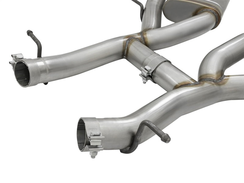 aFe MACHForce XP 3in 304 SS Axle-Back Exhaust Dual Exhaust (NPP) w/ Black Tips 16-17 Camaro SS V8