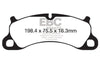 EBC 12-15 Porsche 911 (991) (Cast Iron Rotor only) 3.8 Carrera S Redstuff Front Brake Pads