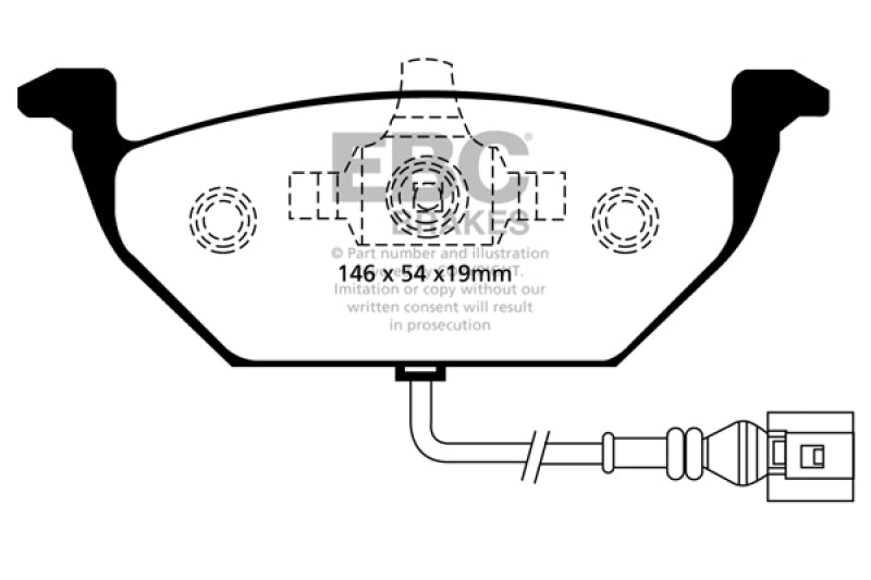 EBC 00-05 Volkswagen Beetle 2.0 Redstuff Front Brake Pads