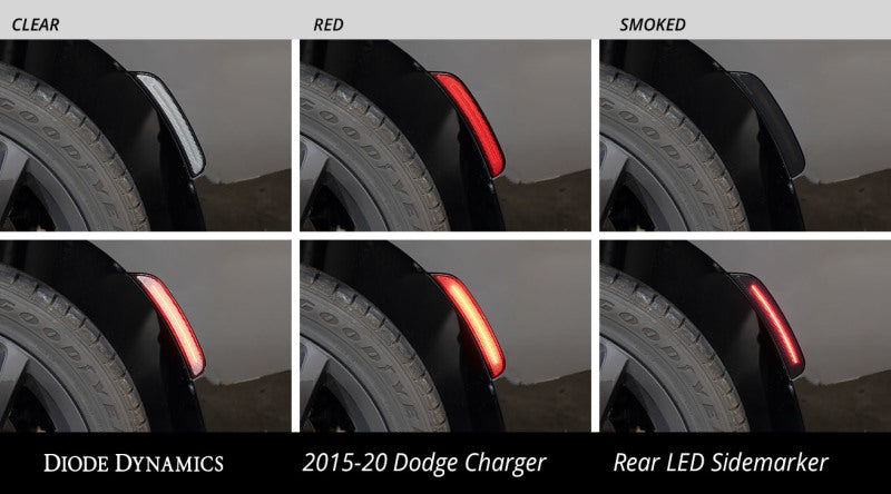 Diode Dynamics 15-21 Dodge Charger LED Sidemarkers - Amber Red (set)