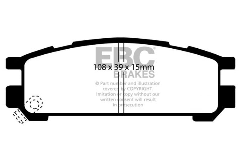 EBC 93-96 Subaru Impreza 1.8 Greenstuff Rear Brake Pads