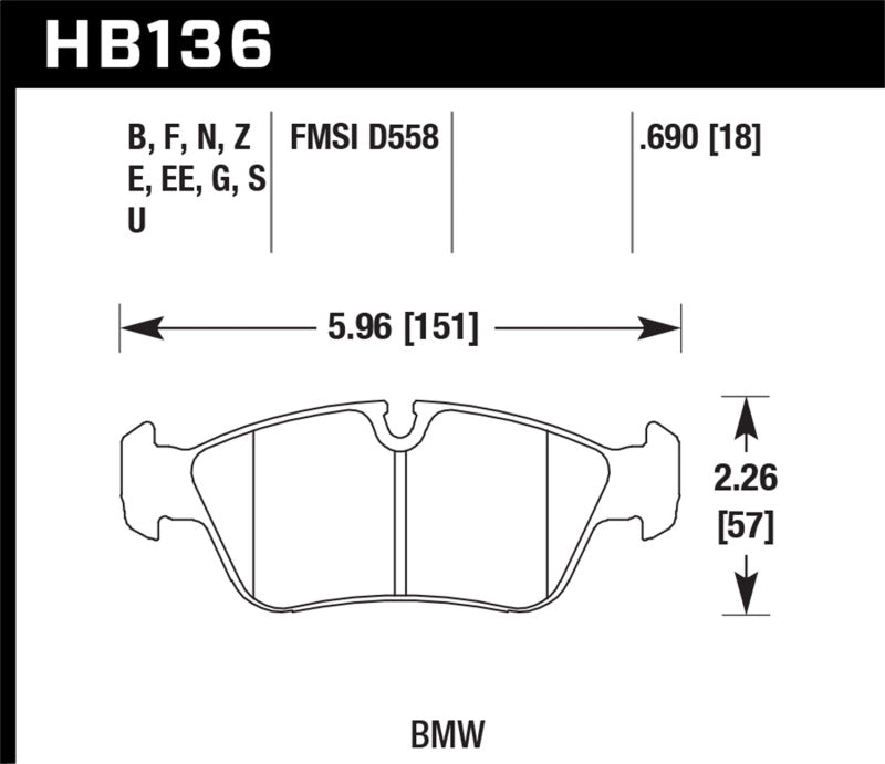 Hawk 92-99 BMW 318 Series / 01-07 325 Series / 98-00 328 Series Blue 9012 Race Front Brake Pads