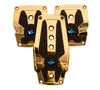 NRG Aluminum Sport Pedal M/T - Chrome Gold w/Black Rubber Inserts