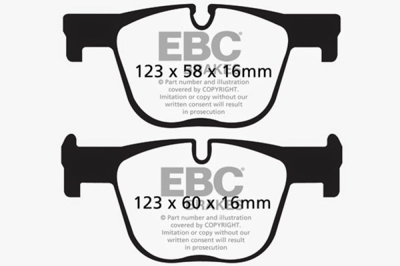 EBC 12+ BMW 335 3.0 Turbo (F30) Yellowstuff Rear Brake Pads