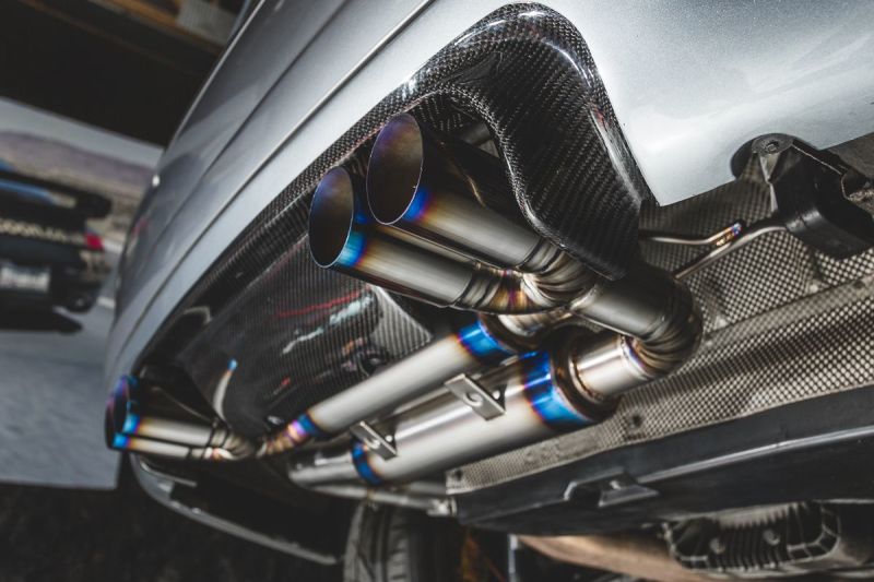 VR Performance 01-05 BMW M3 E46 Titanium Exhaust System- Quad Titanium Tips