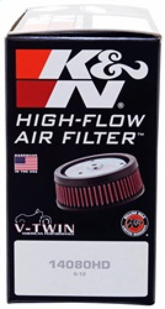 K&N 4in ID / 5.5in OD / 2in H Custom Assembly Filter designed to fit Harley-Davidson Motorcycle