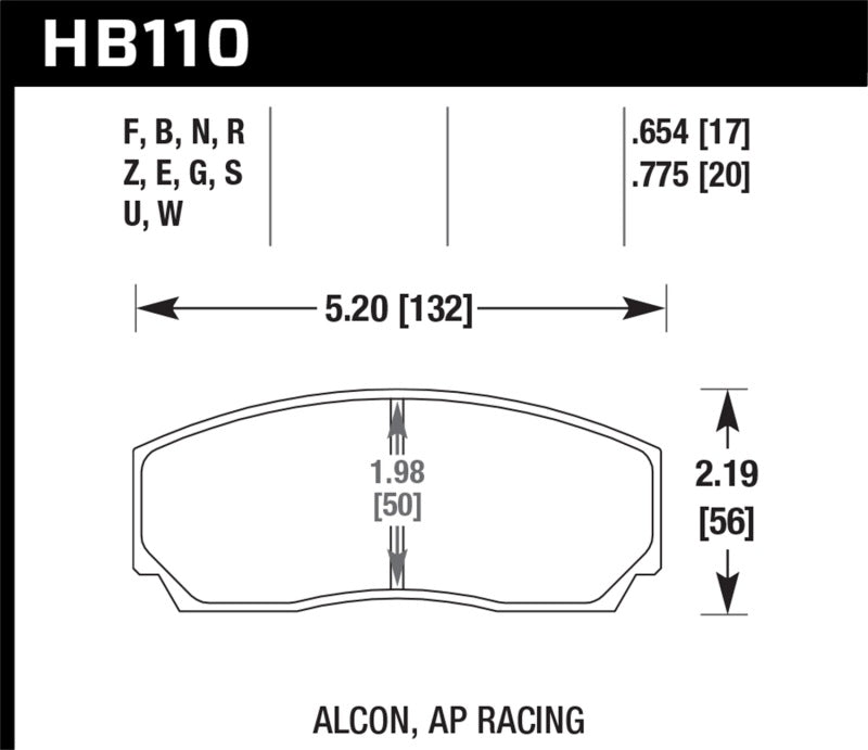 Hawk AP Racing CP3307/CP5040-5S4/(Essex) CP5200 (SC250) Caliper Blue 9012 Race Brake Pads