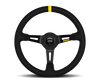 Momo MOD08 Steering Wheel 350 mm -  Black Suede/Black Spokes/1 Stripe