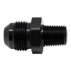 DeatschWerks 8AN Male Flare to 1/4in Male NPT Adapter - Anodized Matte Black