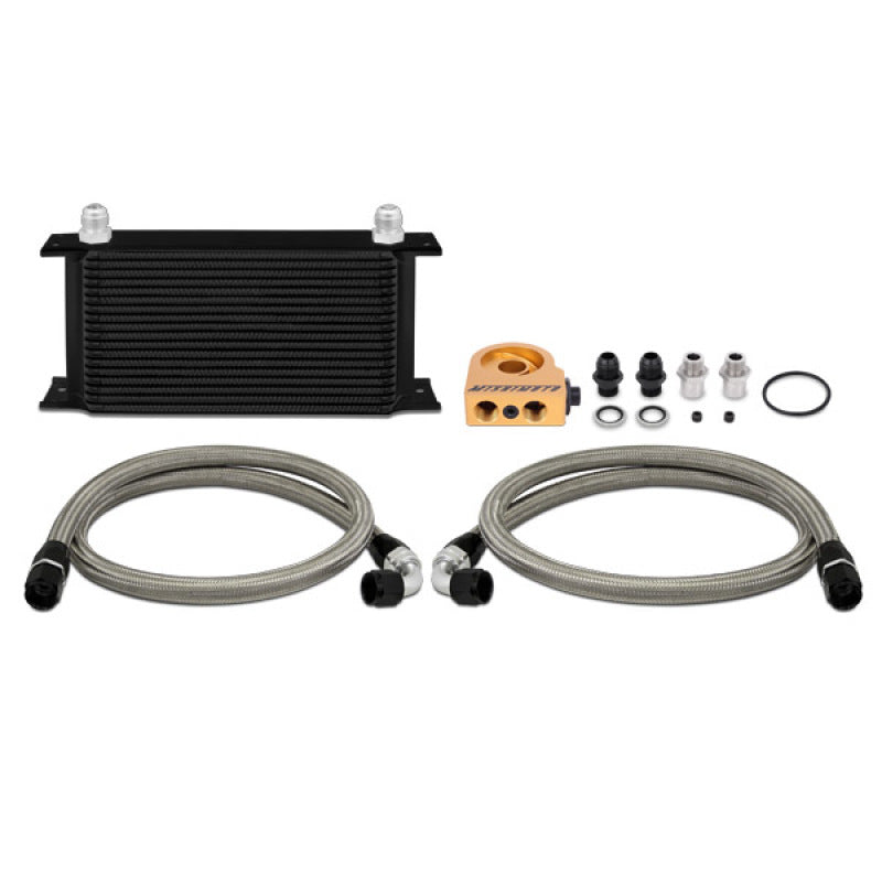 Mishimoto Universal 19 RowThermostatic Oil Cooler Kit - Black