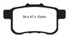 EBC 09-14 Acura TSX 2.4 Greenstuff Rear Brake Pads