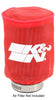 K&N Drycharger Air Filter Wrap - Round Straight - Red Closed Top 3in Inside Dia x 4in Height