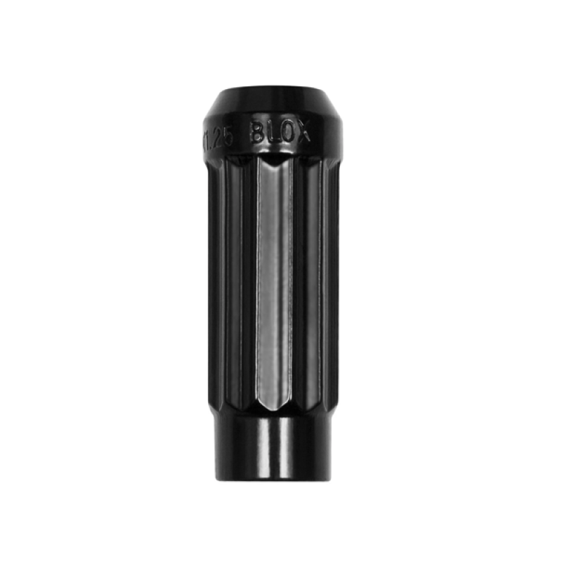 BLOX Racing 12-Sided P17 Tuner Lug Nut 12x1.25 - Black Steel - Single Piece