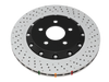 DBA 2022+ Volkswagen Golf R Mk8 5000 Series Cross Drilled & Dimpled 2 Piece Front Brake Rotor