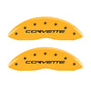 MGP 4 Caliper Covers Engraved Front & Rear C6/Corvette Yellow finish black ch