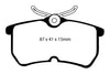 EBC 13+ Ford Fiesta 1.6 Turbo ST Yellowstuff Rear Brake Pads