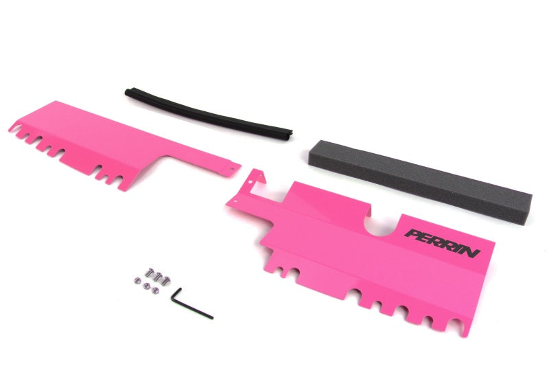 Perrin 15-21 WRX/STI Radiator Shroud (With OEM Intake Scoop) - Hyper Pink