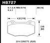 Hawk 2014 Chevrolet Corvette DTC-60 Rear Brake Pads