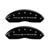 MGP 4 Caliper Covers Engraved Front 2015/Mustang Engraved Rear 2015/Bar & Pony Black finish slvr ch