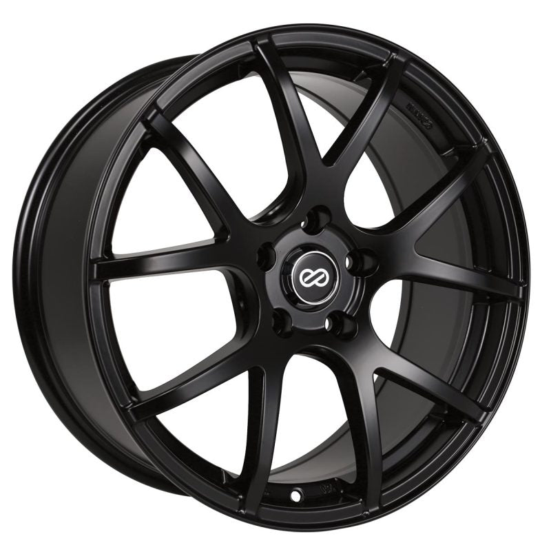 Enkei M52 18x8 45mm Offset 5x100 Bolt Pattern 72.6mm Bore Dia Matte Black Wheel