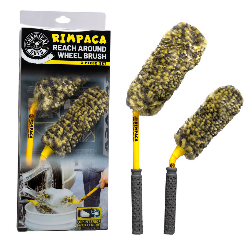 Chemical Guys Rimpaca Reach Around Ultimate Wheel Brush Set - 2 Pcs