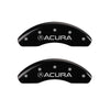 MGP 4 Caliper Covers Engraved Front Acura Engraved Rear NSX Black finish silver ch