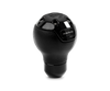 Momo Nero Shift Knob - Tall Black Leather, Black Chrome Insert