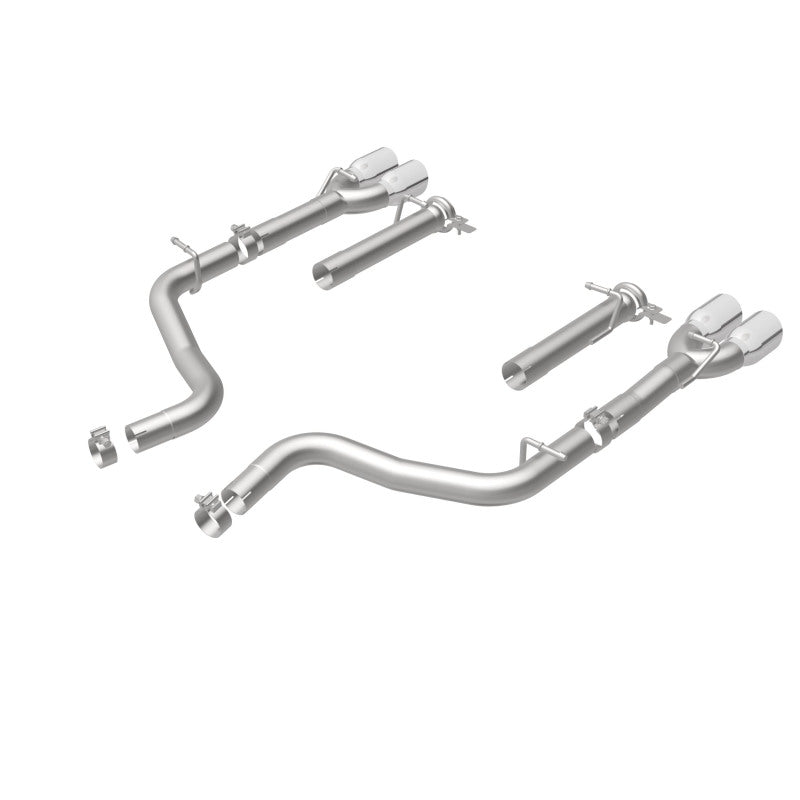 MagnaFlow Axle-Back, SS, 2.5in, Quad Split Rear 3.5in Tip 2015 Dodge Challenger R/T 5.7L