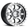 Raceline 929M Avenger 17x9in / 5x127 BP / -12mm Offset / 83.82mm Bore - Black & Machined Wheel