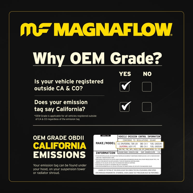 MagnaFlow Conv Univ 2.5 Single O2 Boss