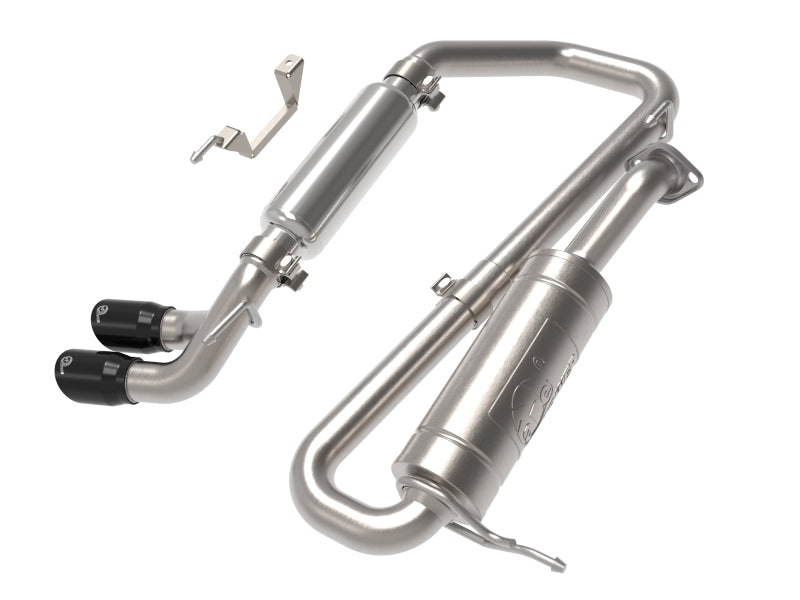 aFe 18-21 Suzuki Jimny Takeda 2-1/4in. 304 SS Cat-Back Exhaust w/ Blk Tip