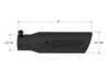 MBRP Universal Tip 3in O.D. Angled Rolled End 2 inlet 12 length - Black Finish