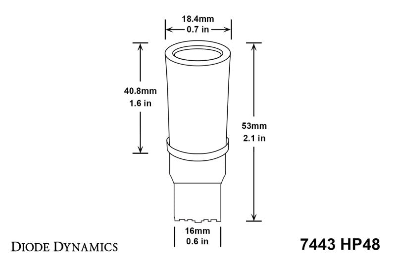 Diode Dynamics 7443 LED Bulb HP48 LED - Red (Single)