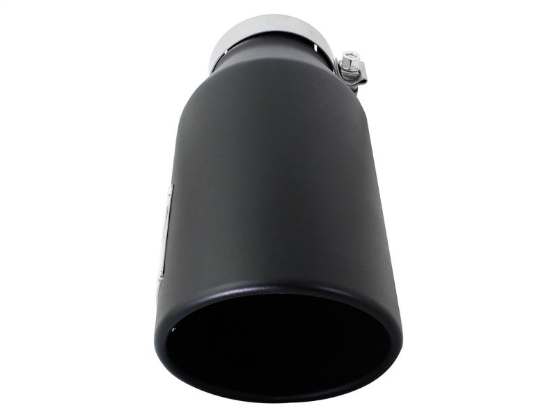 aFe Power MACH Force-Xp 4in In x 6in Out x 15in L Driver Side Clamp-On 4in 409 SS Exhaust Tip-Black