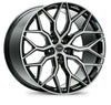 Vossen HF-2 24x10 / 5x130 / ET20 / Deep Face / 84.1 - Brushed Gloss Black Wheel