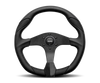 Momo Quark Steering Wheel 350 mm - Black Poly/Black Spokes/Black Inserts