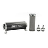 DeatschWerks Stainless Steel 3/8in 100 Micron Universal Inline Fuel Filter Housing Kit (160mm)