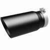 MagnaFlow Tip Stainless Black Coated Single Wall Round Single Outlet 6in Dia 5in Inlet 13in L