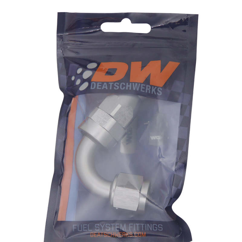 DeatschWerks 8AN Female Flare Swivel 120-degree Hose End - PTFE