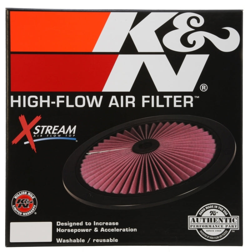 K&N X-Stream Top Filter X-Stream 16in OD - Black