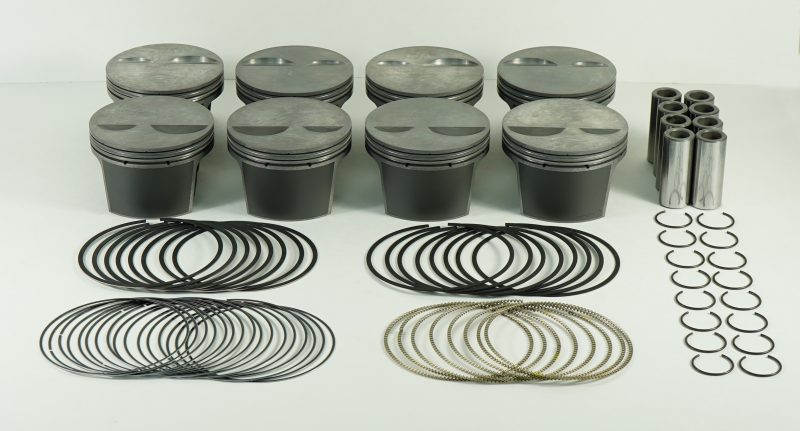 Mahle MS Piston Set SBC 310ci 3.766in Bore 3.480in Stroke 5.700in Rod .927 Pin -1cc 9.7 CR Set of 8