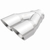 MagnaFlow Double Wall 3in Dual Round Polished Tip 2.25in Inlet