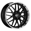 Enkei Lusso 20 x 8.5 40mm Offset 5x112 Bolt Pattern Black w/ Machine Lip Wheel