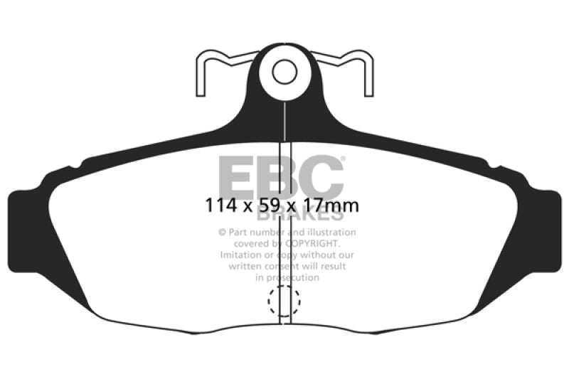 EBC 87-93 Ford Mustang 5.0 Greenstuff Rear Brake Pads