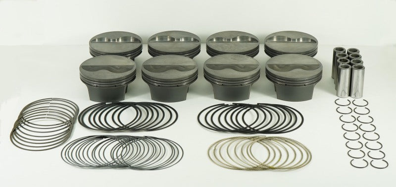 Mahle MS Piston Set SBC 400ci 4.125in Bore 3.5/3.75stk 6.125/6in Rod .927 Pin 12.3/13.1 CR Set of 8