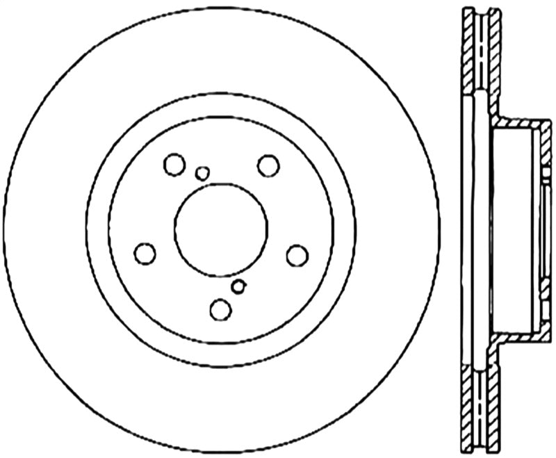 StopTech Subaru 14-18 Forester / 05-14 Legacy / 10-14 Outback Drilled Left Front Cryo Rotor