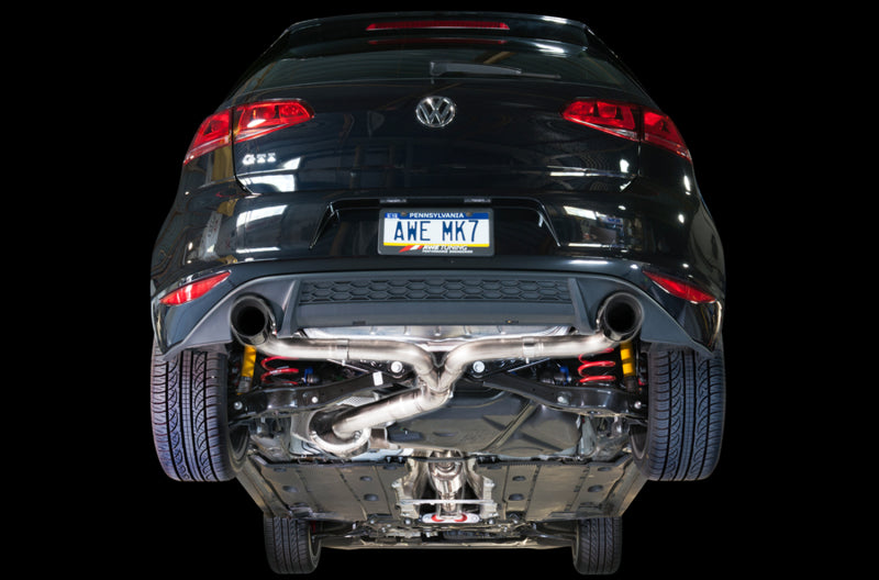 AWE Tuning VW MK7 GTI Touring Edition Exhaust - Diamond Black Tips