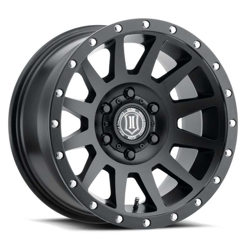 ICON Compression 17x8.5 6x5.5 25mm Offset 5.75in BS 95.1mm Bore Satin Black Wheel