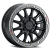 Raceline A14BG Alpha 15x7in/5x114.3 BP/53mm Offset/68mm Bore - Black & Gunmetal Ring Beadlock Wheel