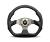 Momo Eagle Steering Wheel 350 mm - Black Leather/Anth Spokes